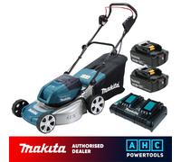 Makita DLM460PT2 Twin 18V/36V LXT Cordless 460mm Lawn Mower 2 X 5.0Ah Batts