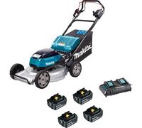 Makita DLM533 Twin 18v LXT Cordless Brushless Lawnmower 530mm 4 x 5ah Li-ion Battery Charger