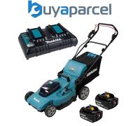 Makita Dlm538Pt2 Twin 18V / 36V 530mm Push Lawn Mower 2X 5.0Ah Battery Kit