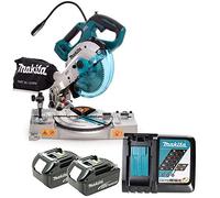 Makita DLS600 18V LXT Brushless Mitre Saw 165mm with 2 x 3Ah Batteries & Charger