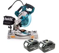 Makita DLS600 18V LXT Cordless Brushless Mitre Saw 165mm with 2 x 3Ah Batteries