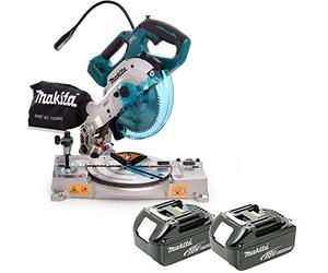 Makita DLS600 18V LXT Cordless Brushless Mitre Saw 165mm with 2 x 5Ah Batteries