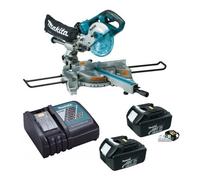 Makita Dls714Nz Slide Compound Mitre Saw 18V 36V Lxt 190mm + 2 X 3.0Ah + Charger