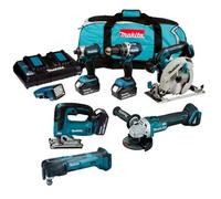 Makita Dlx 18V Brushless 7 Piece Lxt Multi Tool Kit Cordless Lithium Lxt 3X5.0Ah