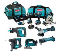 Makita Dlx 18V Brushless 9 Piece Lxt Multi Tool Kit Cordless Lithium Lxt 4X5.0Ah