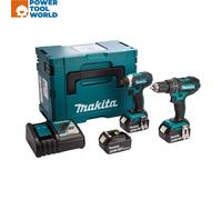 Makita DLX2131JX1 18v Cordless 2 Piece Kit DHP482 Combi + DTD152 Impact Drive...