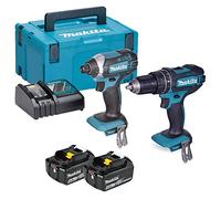 Makita DLX2131MJ 18v Twin Pack Combi Drill & Impact Driver with 2 x 4.0Ah Batteries & Charger in Case