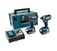 Makita DLX2131TJ 18V Li-ion LXT 2 Piece Combo Kit comprising DHP482Z and DTD152Z Complete with 2 x 5.0 Ah Batteries and Charger Supplied in a Makpac Case