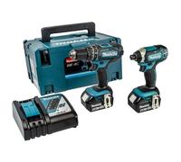 Makita DLX2131TJ 18v Twin Pack Cordless 2 5.0Ah Li-on Batteries DHP482Z DTD152Z