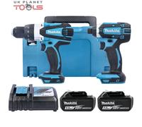 Makita DLX2145TJ 18V Li-ion Hammer Drill And Impact Driver 2 x 5.0Ah