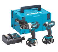 Makita DLX2145TJ 18V Li-ion Hammer Drill And Impact Driver 2 x 5.0Ah
