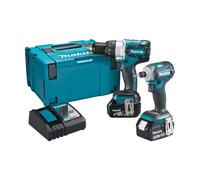 Makita DLX2214TJ Brushless Twin Kit with Combi Drill & Impact Driver 18V