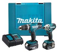 Makita DLX2336S 18v LXT Cordless Combi Drill and Impact Driver Kit 2 x 3ah Li-ion Charger Case