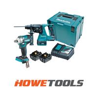 Makita DLX2372TJ 18V Li-ion LXT 2 Piece Brushless Combo Kit with 2x5.0Ah Batteri