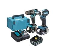 Makita Dlx2460T3J Brushless Drill Twin Pack 18V 3 X 5.0Ah Li-Ion Batteries