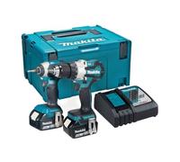 Makita DLX2507TJ 18v LXT Cordless Brushless Combi Drill and Impact Driver Kit 2 x 5ah Li-ion Charger Case