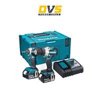 Makita DLX2507TJ 18V LXT Brushless Combo Kit - DHP489Z + DTD153Z, 2x5Ah Batts &