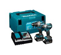 Makita Dlx2579Tj 18V Combi Drill & Impact Driver Twin Pack With 2 X 5Ah Batteries, Charger & Case