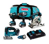 Makita Dlx5043Pt 18V Brushless 5 Piece Lxt Multi Tool Kit Lithium Ion 3 X 5.0Ah
