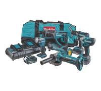 Makita DLX6100PX1 18v 6 Piece LXT Drill Grinder Kit Lithium Ion Li-Ion 3 x 3.0AH