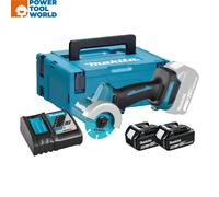 Makita DMC300 18v LXT Cordless Brushless Disc Cutter 76mm 2 x 5ah Li-ion Charger Case