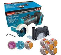 Makita Dmc300Z 18V Lxt Brushless 76mm Compact Cut Off Saw + 9 Blades Inc Carbide
