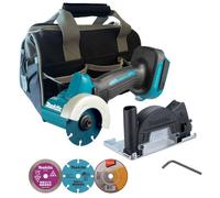 Makita Dmc300Z 18V Lxt Brushless 76mm Compact Cut Off Tile Saw + 3 Blades + Bag