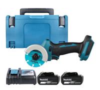 Makita Dmc300Z 18V Lxt Cordless Brushless 76mm Cut-Off Saw With 2 X 5Ah Batteries, Charger & Case