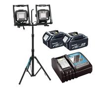 Makita DML805 18v 110v LXT LED Work Light Site Light Twin + Tripod + 5AH Battery
