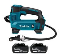 Makita Dmp180Z 18V Lxt Cordless 8.3Mbar, 12L/min Tyre Inflator With 2 X 6.0Ah Batteries