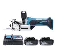 Makita Dpj180Z 18V Lxt Cordless Biscuit Jointer With 2 X 6Ah Batteries & Charger