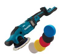 Makita DPO600Z 18v LXT Cordless Brushless Orbital Polisher 150mm + 5 Polish Pads