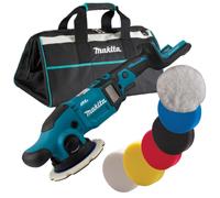 Makita DPO600Z 18v LXT Cordless Brushless Orbital Polisher 150mm + 6 Pads + Bag