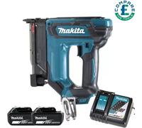 Makita DPT353Z 18V LXT Cordless 23 Gauge Pin Nailer + 2x 6Ah Batteries & Charger