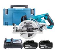 Makita Drs780Z 18V/36V Lxt 185mm Cordless Brushless Robust Wood Cutting Circular Saw With 2 X 5Ah Batteries, Charger & Type3 Case