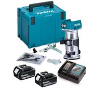 Makita Drt50Rmj 18V Lxt Cordless Brushless Laminate Router Trimmer + Makpac Case