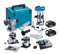 Makita DRT50RTJX3 18v Cordless Brushless Laminate Router Trimmer Plunge Base 5Ah