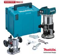 Makita DRT50ZJ 18V Brushless Router Trimmer + Plunge Router Base & Dust Nozzle