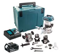 Makita DRT50ZJX3 18V Brushless Router Trimmer 1 x 3.0Ah Battery Charger & Case
