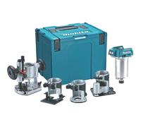 Makita DRT50ZJX3 18V LXT Brushless Router Trimmer Body with Extra Bases in Case