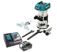Makita DRT50ZX4 18V Brushless Router/Trimmer With 1 x 5Ah Battery & Charger