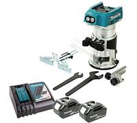 Makita DRT50ZX4 18V Brushless Router/Trimmer with 2 x 5.0Ah Batteries & Charger