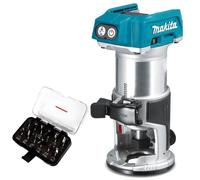 Makita DRT50ZX4 18V LXT Brushless Router Trimmer With 1/4" 12 Piece Cutter Set