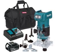 Makita DRT52Z 18V LXT Brushless Router Trimmer 1 x 5.0Ah Battery Charger & Bag
