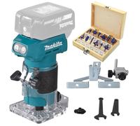 Makita DRT52Z 18V LXT Cordless Brushless Laminate Router Trimmer + 12pc Set