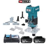 Makita DRT52Z 18V LXT Cordless Brushless Router With 2 x 3Ah Batteries & Charger