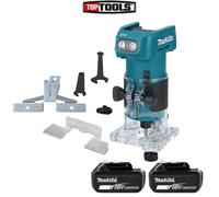Makita DRT52Z 18V LXT Cordless Brushless Router With 2 x 6.0Ah Batteries