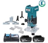 Makita DRT52Z 18V LXT Cordless Brushless Router With 2 x 6Ah Batteries & Charger