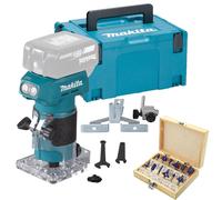 Makita DRT52ZJ 18V LXT Cordless Brushless Laminate Router Trimmer + 12pc Set