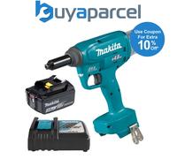Makita DRV150Z 18v Brushless Cordless Rivet Gun Riveting 10kN 25mm - 1x3ah Kit